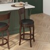 Flash Furniture Nichola Classic Open Back Swivel Counter Pub Stool w/Wood Frame & LeatherSoft Seat, Espresso/Black ES-NT2-24-ESP-GG